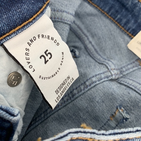 Lovers & Friends Ricky skinny lower rise jeans Brighton distressing ankle new 25 - Picture 9 of 9
